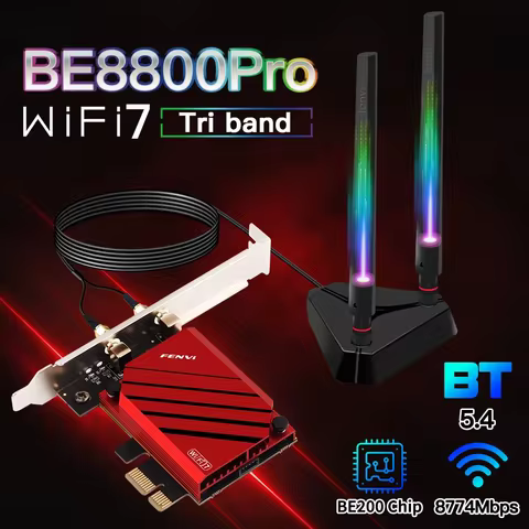 FENVI WiFi 7 Tri Band 8800Mbps BE200 For Bluetooth 5.4 802.11BE Wireless PCIE Adapter Network WiFi C