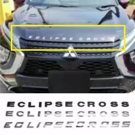 Car 3D Letters Hood Emblem Logo Badge Car Stickers Styling Car Accessories Wording 3D Letter For Ecl