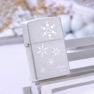 【ZIPPO官方旗艦店】 冬季戀歌-雪花紛飛防風打火機 ZA-1-5