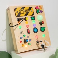 Busy Board Montessori Toy Activity Board - 5 Senses