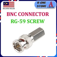 BNC RG59 Coaxial Connector RG-59 adaptor for CCTV Camera Use