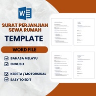 Template Surat Perjanjian Sewa Rumah | Tenancy Agreement | House Rental Agreement