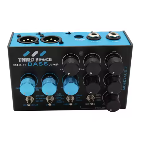 MOSKYAUDIO Bass Station& Cabinet Sim Third Space Multi Bass Amp Pedal Integrated Simplifier Effect F