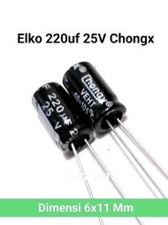 (10 Pcs) Elko 220uf 25V Capasitor elco 220uf 25V Chongx