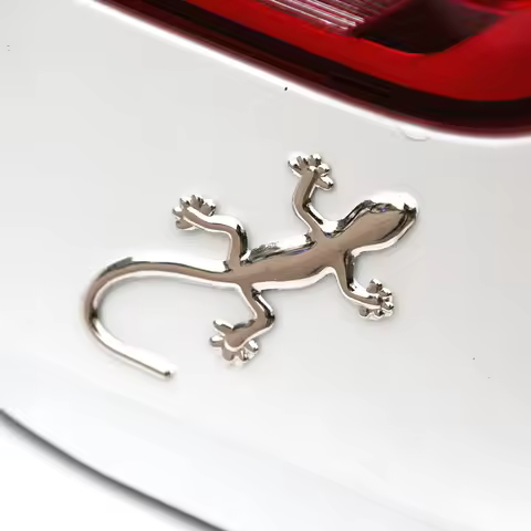 1/2PCS Gecko Lizard Car Sticker Motorcycle 3D Sticker Decal Waterproof Reflective Stickers Car Styli
