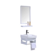 Modern Bathroom Vanity Sink Combo with Mirror,Ceramic Sink Bathroom Cabinet Wall Mount