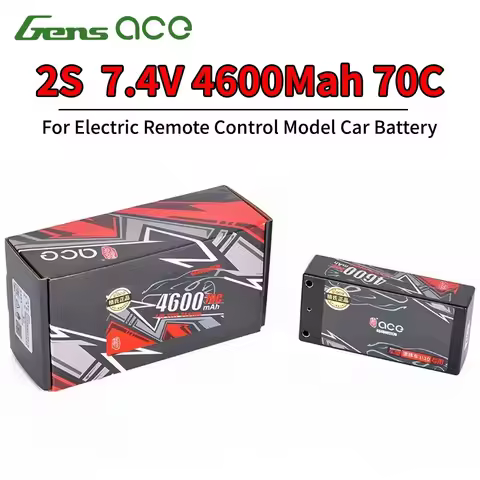 Gens ACE 2S 7.4V 4600Mah 70C LiPo Lithium Battery For Electric Remote Control Model Car 1/10 Drift R