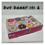 Donut Box size 27 x 18.5 x 5.5 cm Donut Box/ contains 6 Donuts PER 10 PCS
