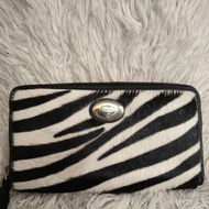 DKNY TEXTURED ZEBRA HAIR BLACK & WHITE BAG