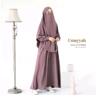 umayyah set french khimar abaya bahan ceringkel air flow