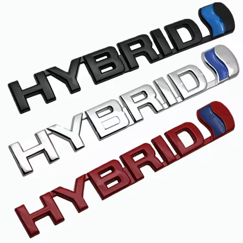 3D Metal Chrome HYBRID Synergy Drive Logo Emblem Car Fender Badge Trunk Decal For Toyota Camry Auto 
