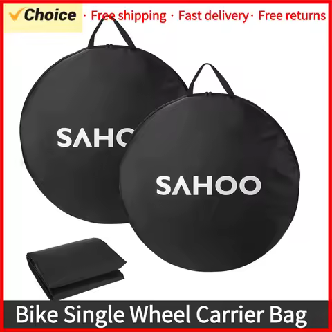 Pack of 2 Bike Travel Case Transport Bag Bicycle Cycle MTB Bike Single Wheel Carrier Bag Carrying Pa