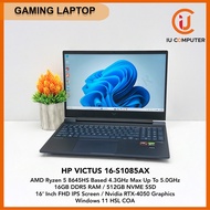 HP VICTUS GAMING 16-S1085AX AMD RYZEN 5 8645HS 16GB RAM 512GB NVME SSD RTX-4050 USED LAPTOP NOTEBOOK