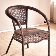 Simple Chair Woven Single Armrest Back Chair Leisure Balcony Rattan Chair Chair Cafe Dining Chair Ou
