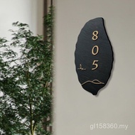 Courtyard Chinese Wooden Stone Box House Number Retro Villa Reminder Natural Number Plate Name Plate