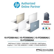 HP 15-FC0580AU/15-FC0581AU/15-FC0582AU/15-FC0583AU (AMD Ryzen 5-7430U/16GB/512GB SSD/Radeon/15.6" FH