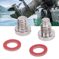 [LCC] Lower Unit Drain Plug Screw Kit Stainless Steel 90340-08002 For Outboard Engine 5HP 6HP 8HP 9.