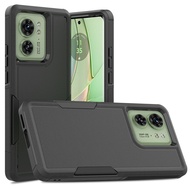 Case With Rings For Motorola Moto Edge 40/Edge40 Portable Kickstand 360° Degree Iprotection Hard Cover