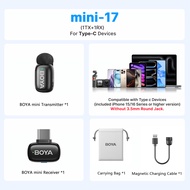 BOYA mini ไมค์ไร้สาย AI ไมค์ตัดเสียงรบกวน ไมค์อัดเสียง ไมค์ไลฟ์สด สำหรับ Vlog iPhone Android DSLR