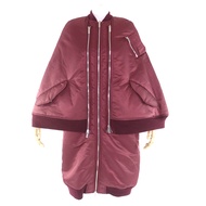 สภาพดีเยี่ยม ★ noir kei ninomiya COMME des GARCONS 23AW 3L-C003 เสื้อคลุมบอมเบอร์แบบซิปหน้า สีบอร์โด