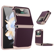 เคส Samsung Flip 5 4 3พร้อมบานพับโทรศัพท์โทรศัพท์มือถือกันกระแทกเคสสำหรับกาแล็คซี่ Z Flip3 Flip4 Flip5 Silly Dream