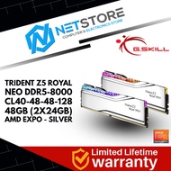 G.SKILL TRIDENT Z5 ROYAL NEO DDR5-8000 CL40-48-48-128 48GB (2x24GB) AMP EXPO - SILVER - F5-8000J4048