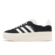 adidas Casual Shoes Gazelle Bold W Black White Thick-Soled Heightening Women's Clover [ACS] HQ6912