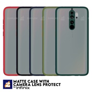 Infinix Note 8 Case Translucent Matte Frosted PC Case with Camera Lens Protect Back Cover