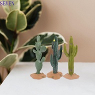 SEVEN Artificial Plant Cactus, DIY Crafts Plastic Artificial Tree Model, Green Plant Model Realistic