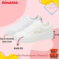 Wajib Punya Sepatu Sneakers Wanita Casual Fashion Sport Shoes Putih Gold Onlinemall (222) Bd