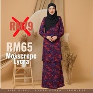 TRISHA KURUNG LYCRA KOREA [MOSSCREPE] EXCLUSIVE NEW FULL PRINTED