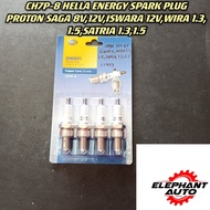 HELLA ENRGY SPARK PLUG SAGA 8V,12V,ISWARA 12V,WIRA,SATRIA 1.3,1.5 CH7P-8
