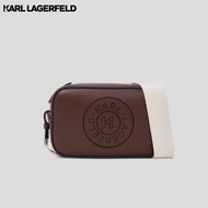 KARL LAGERFELD -  K/CIRCLE PERFORATED CROSSBODY BAG