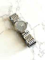 絕版稀有品 Dior灰銀色蜂巢圓盤手錶 古董錶 二手女裝腕錶 中古錶