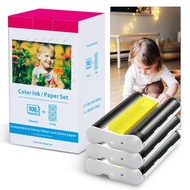 Photo Paper Set Compatible Canon Selphy CP1300 CP1500 CP1200 Printer KP-108IN 10x15cm 6' x4' 108 She