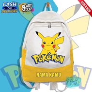 Pokemon Pikachu Animated Elementary School Backpack Cute Pokemon Go Kindergarten Backpack with Free 