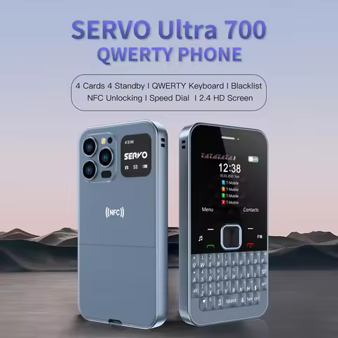 SERVO Ultra700 4SIM Card Qwerty Mobile Phone NFC Access Control Speed Dial Blacklist TYPE-C GSM Cell