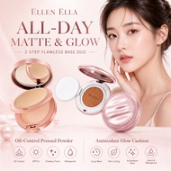 Ellen Ella Foundation Cushion PowderSuncreen SPF35+ Oil Control Dewy GlowWaterproof Medium Coverage