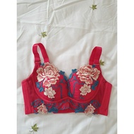 Si bra size 65/70 A dark pink with floral lace