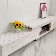💘&amp;TV Cabinet Cover Waterproof Tablecloth Dressing Table Shoe Cabinet Small Fresh Coffee Table Cloth Bedside TablepvcPlas