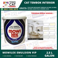CAT TEMBOK  MOWILEX EMULSION VIP WARNA PUTIH PRIMA E1000 2,5LT GALON