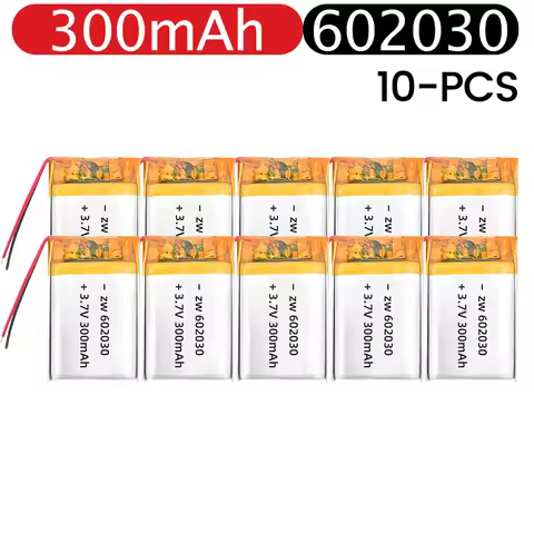 3.7V 300mAh 602030 Lithium Battery Li Polymer Batteries for Flashlight Remote Controller Handheld Fa