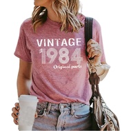 Men's cotton T-shirt Vintage 1984 Shirt for Women 40th Birthday T-Shirt 1984 Birthday Gifts Idea Shi