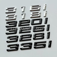 Old Font Numbers Letters 316i 318i 320i 325i 328i 330i 335i GT Top ABS Emblem for 3 Series Car Trunk