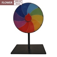 FOF 1 Set Color Roulette Wheel Tabletop Prize Wheel Dry Erase Spin Wheel Spinner Game Heavy Duty Edi