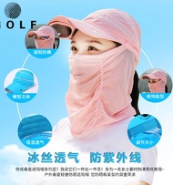 Titleist golfers club Forevercan ZANZEA Ready Korean❀☎☈ Golf hat for women ice silk anti-UV sun mask multi-functional sun protection hat anti-UV scarf summer