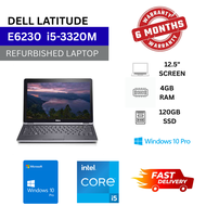 Dell Latitude E6230 Laptop | Intel Core i5-3320M | 4GB RAM | 120GB SSD | 12.5" | Windows 10 Pro
