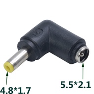 MO Preferred DC Power Adapter DC Power Adapter Plug DC5.5 Female to Male Right Angle Connector 90 De