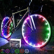 DAWAY A01 LED Bike Wheel Lights, Bright 7 Colors in 1 Bicycle Spoke Lights, 15 Modes, Safety Waterpr