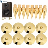 HCYEOU Speaker Spikes, Copper Gold Speaker Feet Pad, Isolation Stand Copper Isolation Stand DVD Play